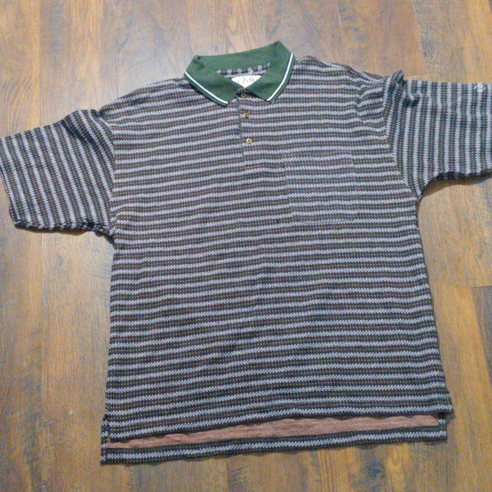 VTG Izod Golf Polo Shirt, Color- Multicolor, Size- Large.